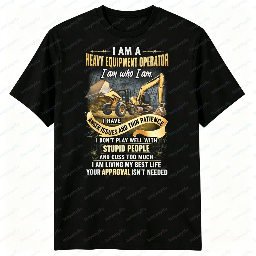 Heavy Equipment Operator Shirts - Erkekler Yaz Kısa Kollu Moda Ağır