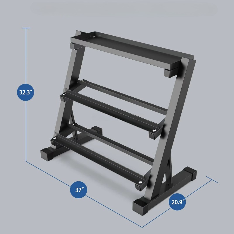 3 Katlı Dambıl Depolama Rafı 8 - Heavy Equipment Gym incelemesi ve fiyatı